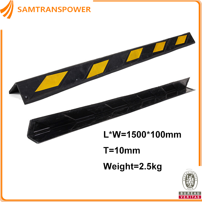 Black & Yellow Rubber Square Angle Wall Corner Protector L1500W100t10mm