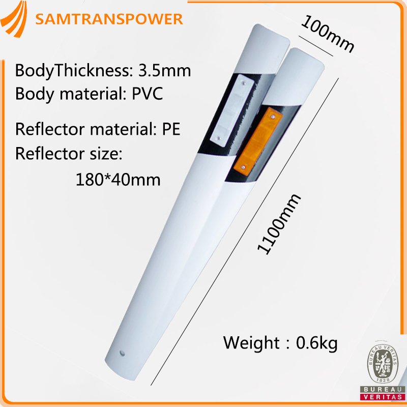 PVC Reflective Flexible Road Delineator L1100W100T3mm