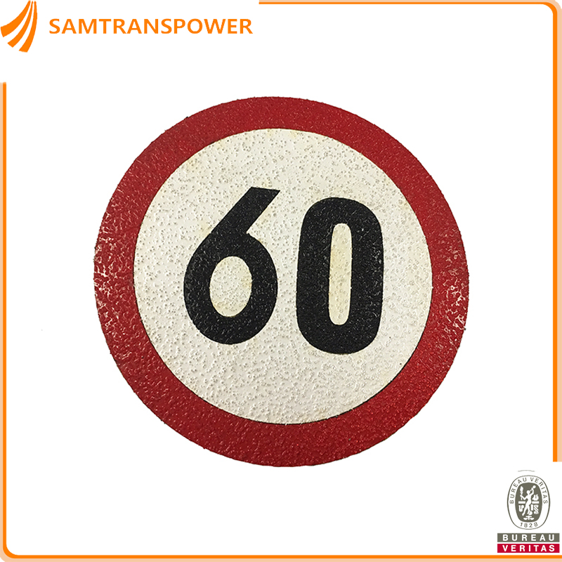 PVC Adhesive Reflective Speed Limit Road Marking Sign