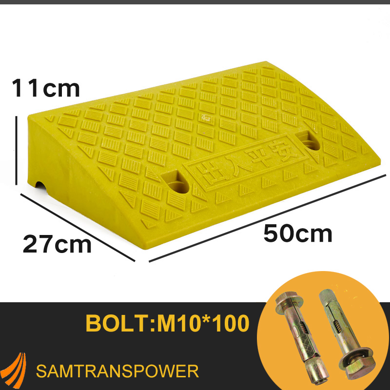 Road Safety Durable Plastic Curb Ramp Kerb Ramp L500W270h110mm