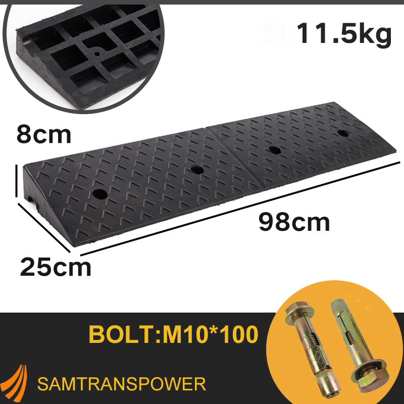 Road Safety Durable Rubber Curb Ramp Kerb Ramp L980W250h80mm