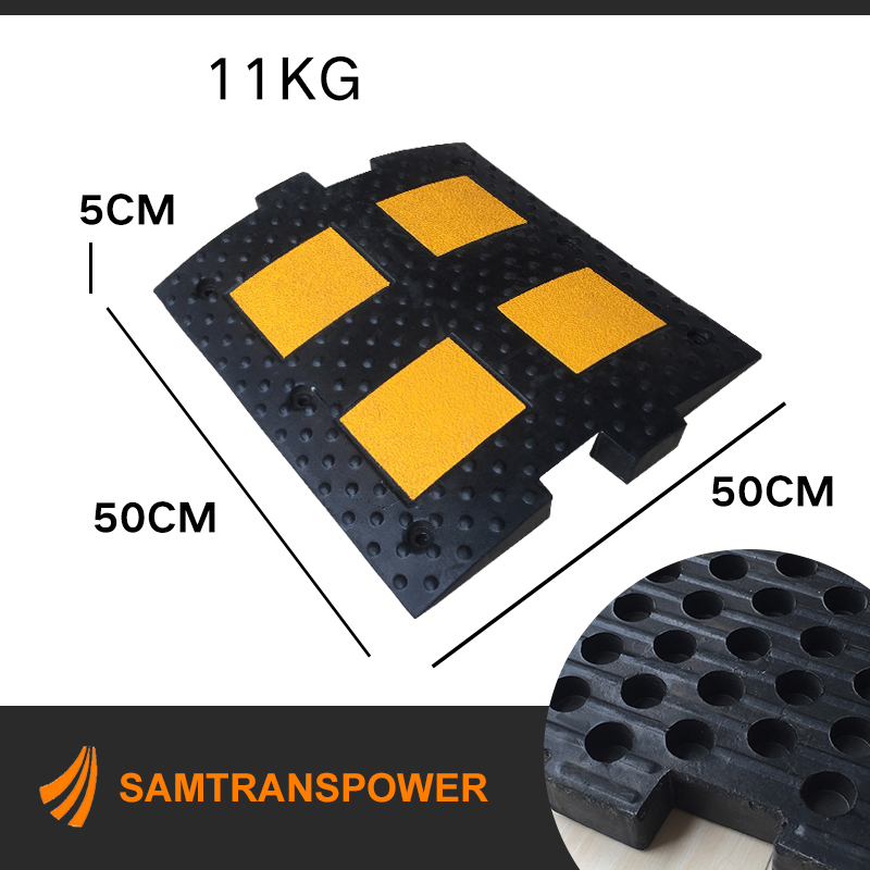 Rubber Speed Hump Road Bump L500W500H50mm