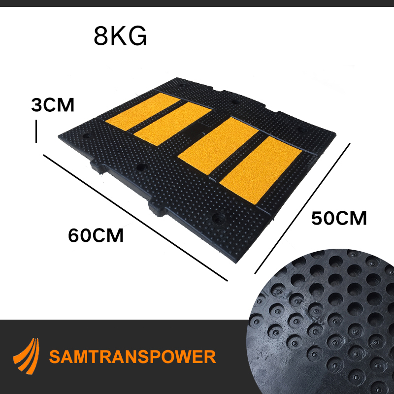 Rubber Speed Hump Road Bump L500W600H30mm