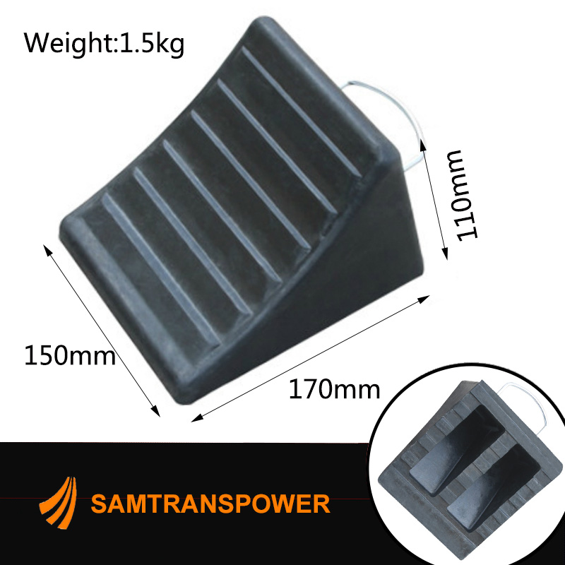 Car Tyre Rubber Wheel Chock or Wedge L150W170H110mm